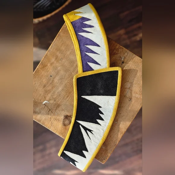 Lisandro Sarasola Vintage 80s Leather Suede Statement Belt - Picture 2 of 5